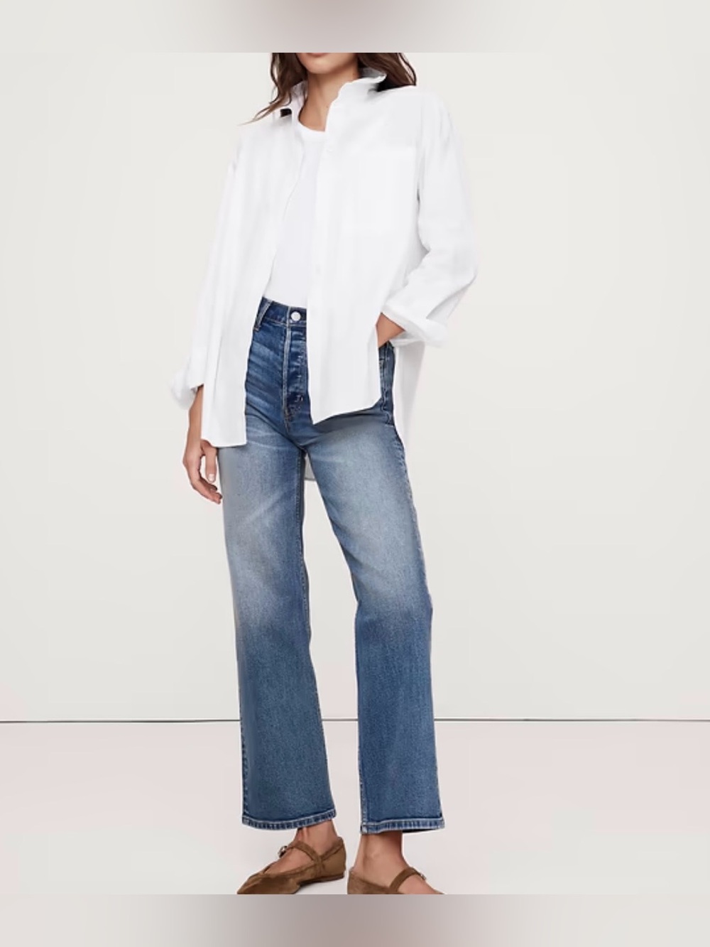 Bananas Republic Oversized Cotton Poplin Women’s Shirt Size Small